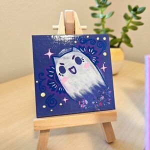 Cute Ghost Mini Canvas Art